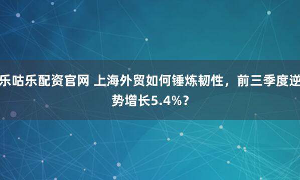 乐咕乐配资官网 上海外贸如何锤炼韧性,前三季度逆势增长5.4%?